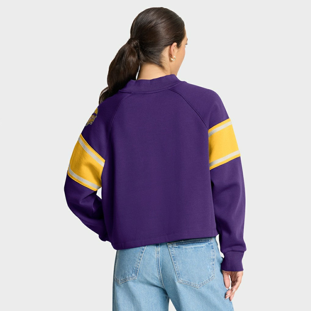 NFL Minnesota Vikings Oversized Hometown Toss Sweep Mock Neck Pullover