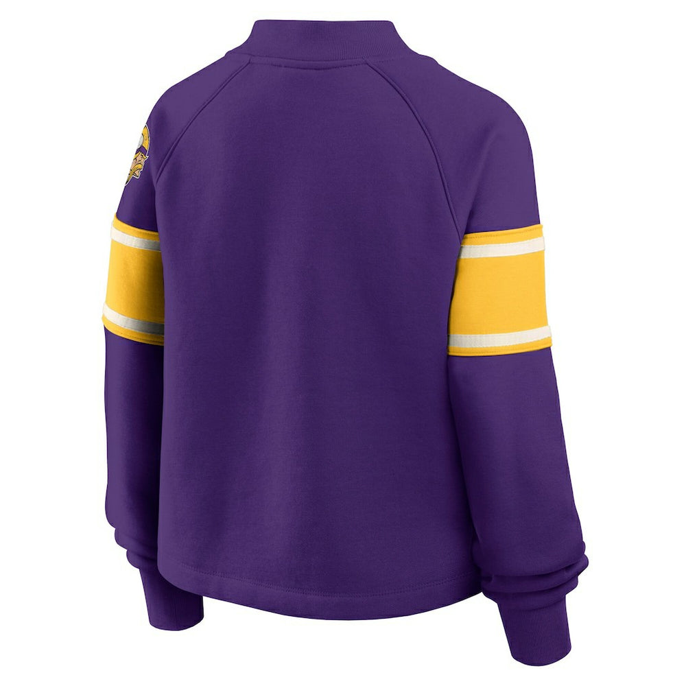 NFL Minnesota Vikings Oversized Hometown Toss Sweep Mock Neck Pullover