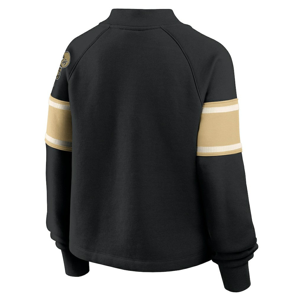 NFL New Orleans Saints Oversized Hometown Toss Sweep Mock Neck Pullover