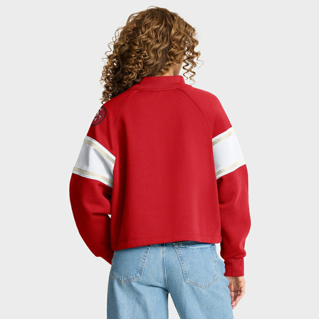NFL San Francisco 49ers Oversized Hometown Toss Sweep Mock Neck Pullover