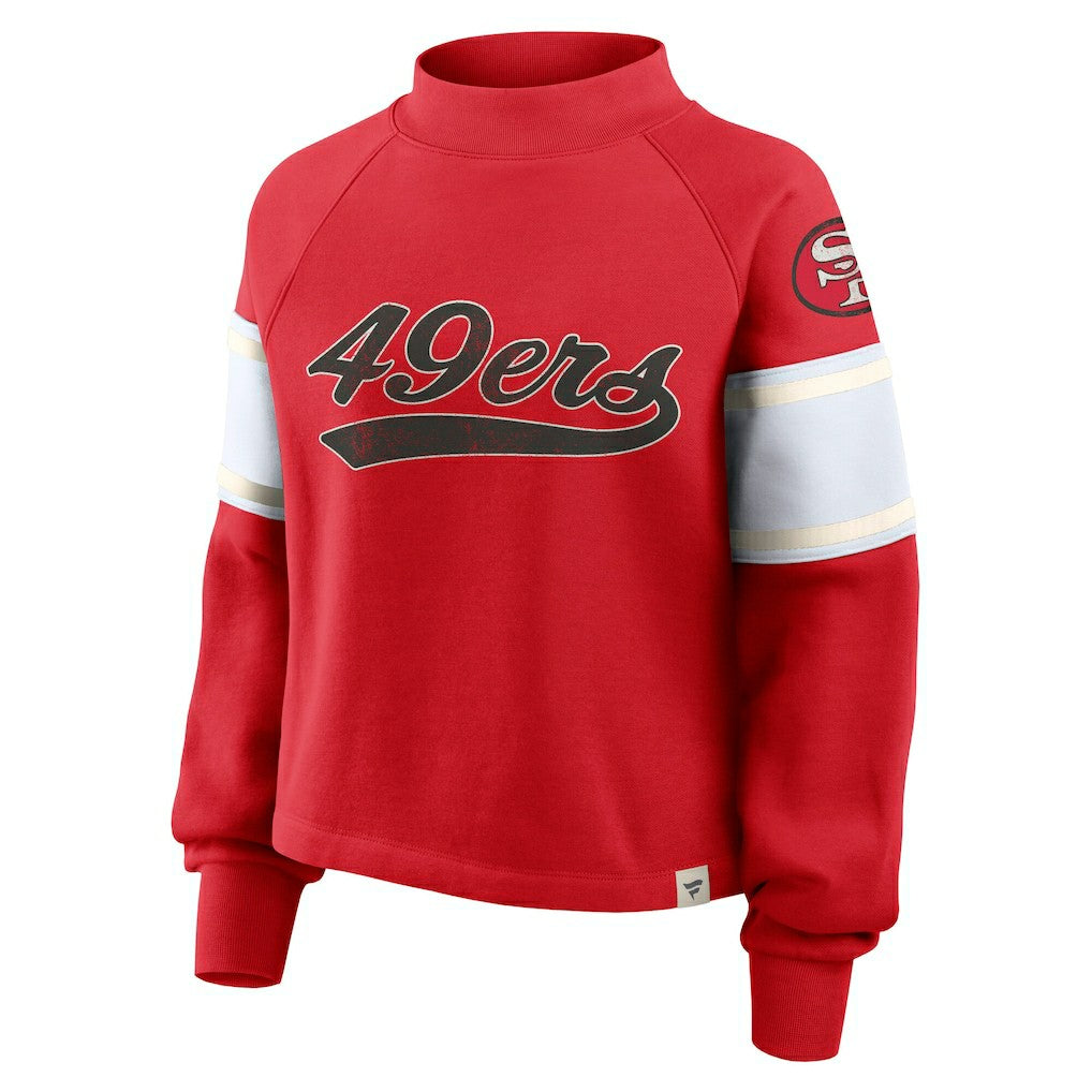 NFL San Francisco 49ers Oversized Hometown Toss Sweep Mock Neck Pullover