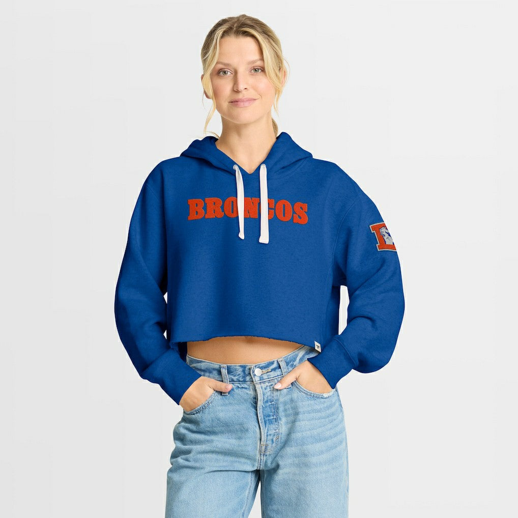 NFL Denver Broncos Women's Oversized Hometown Heritage Cropped Hoodie