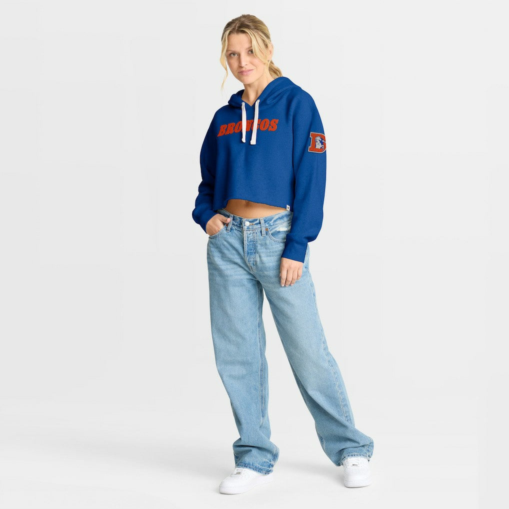 NFL Denver Broncos Women's Oversized Hometown Heritage Cropped Hoodie