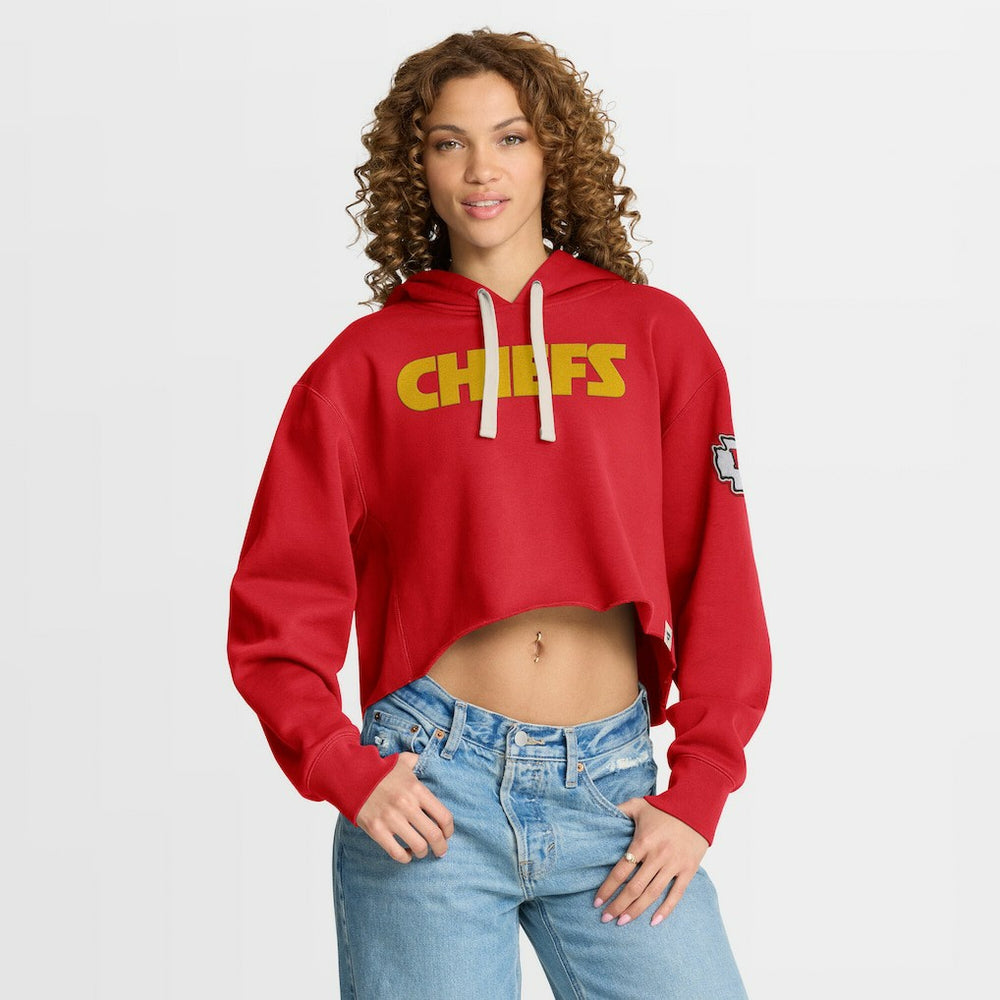 NFL Kansas City Chiefs Women's Oversized Hometown Heritage Cropped Hoodie