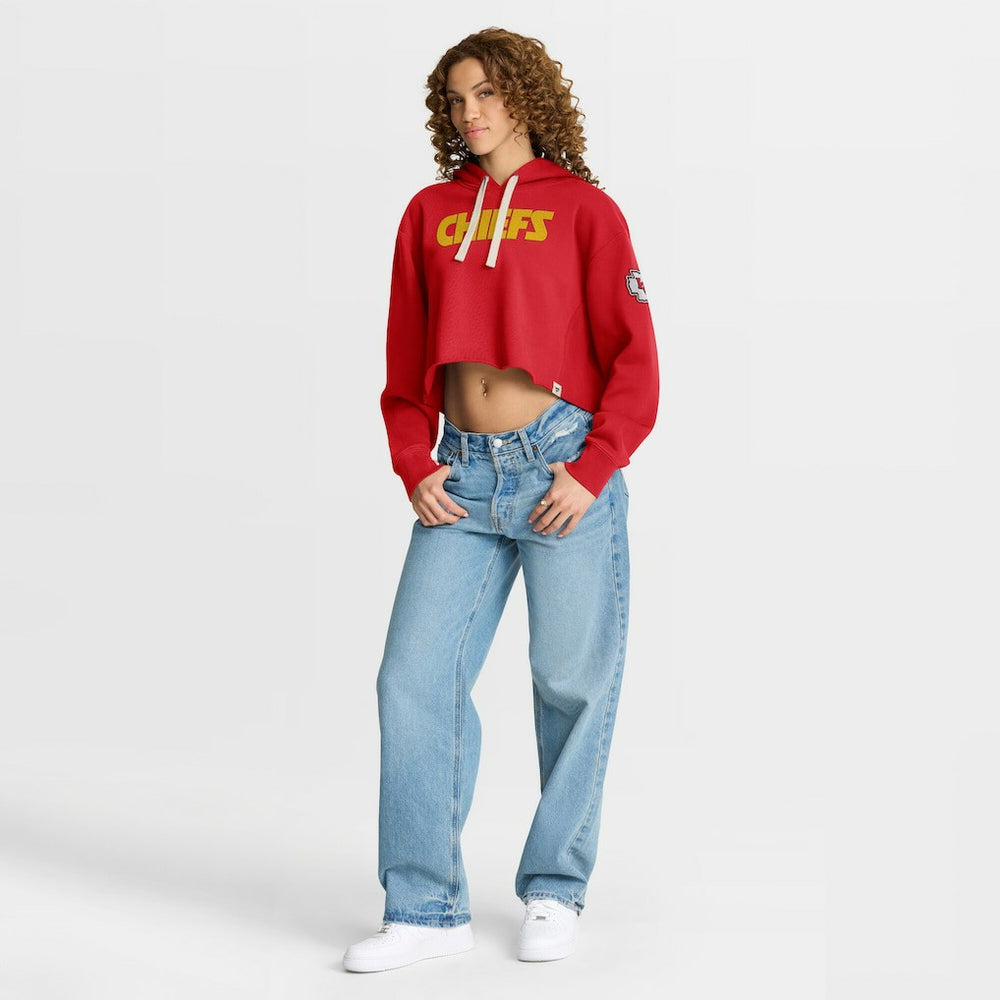 NFL Kansas City Chiefs Women's Oversized Hometown Heritage Cropped Hoodie