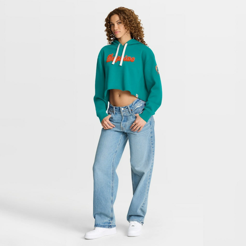NFL Miami Dolphins Women's Oversized Hometown Heritage Cropped Hoodie