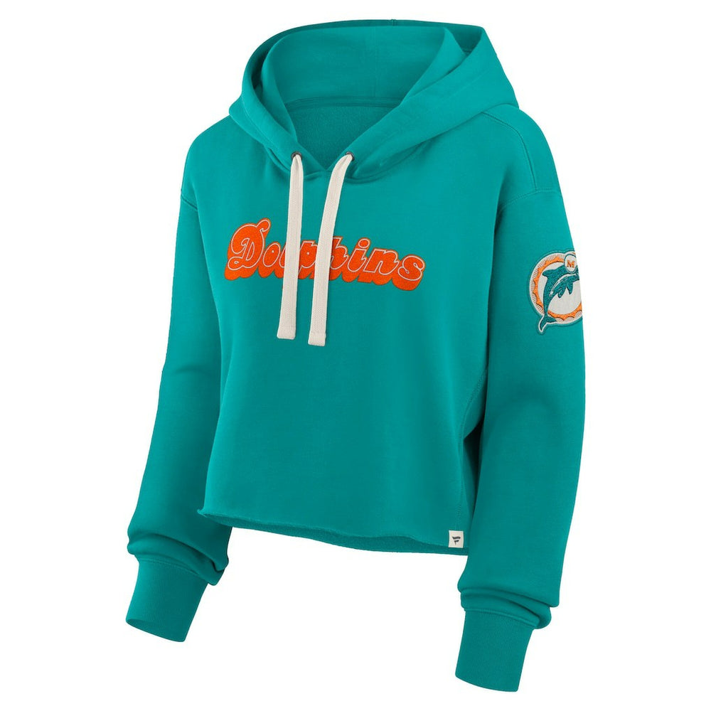 NFL Miami Dolphins Women's Oversized Hometown Heritage Cropped Hoodie