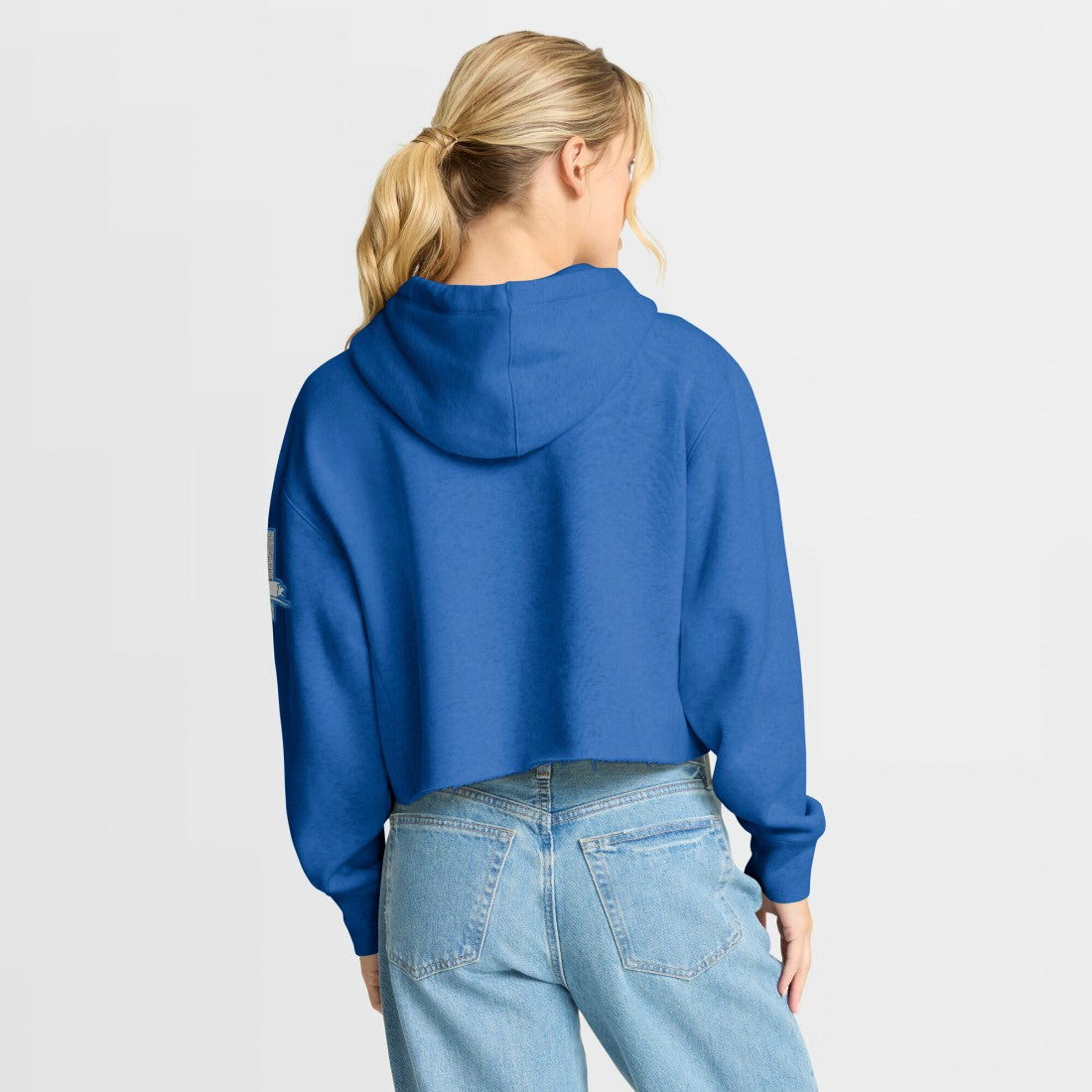 NFL Detroit Lions Women's Oversized Hometown Heritage Cropped Hoodie