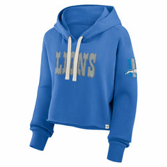 NFL Detroit Lions Women's Oversized Hometown Heritage Cropped Hoodie
