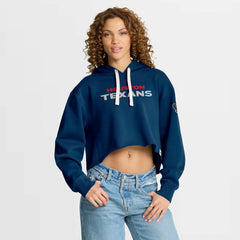 NFL Houston Texans Women's Oversized Hometown Heritage Cropped Hoodie