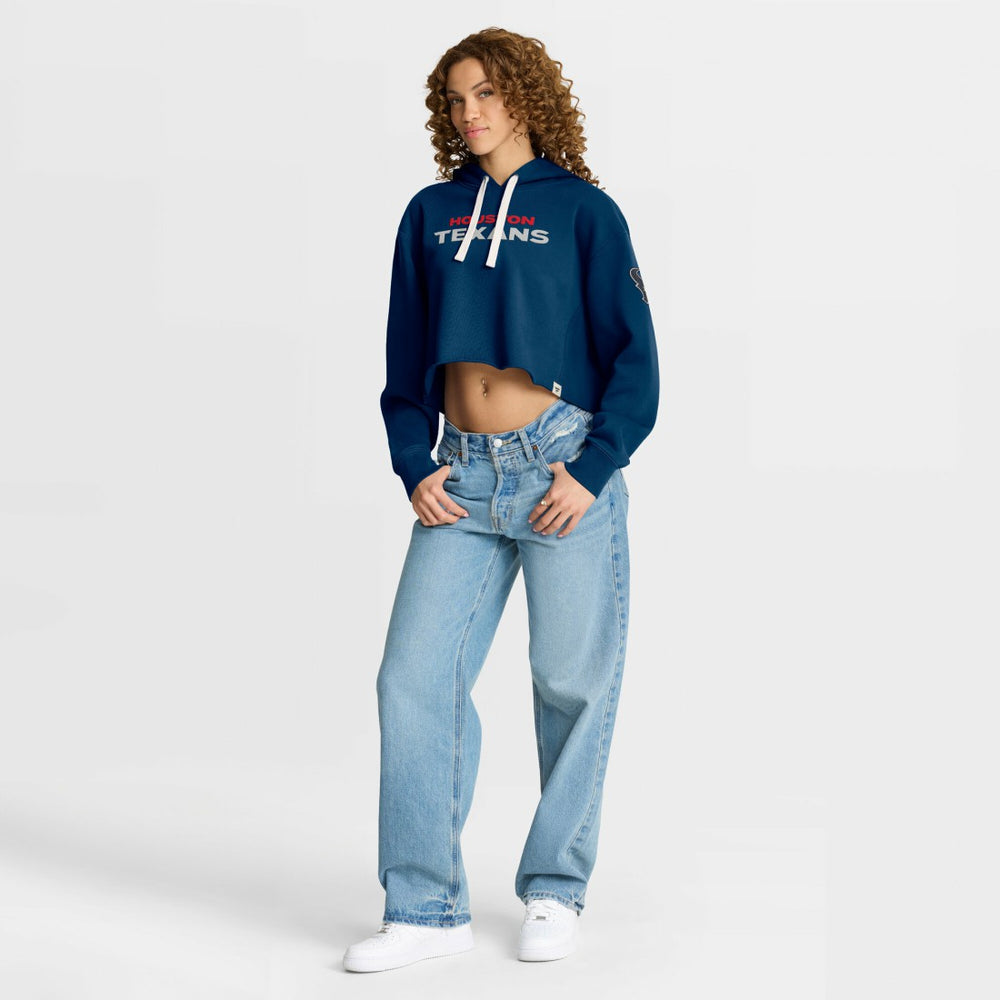 NFL Houston Texans Women's Oversized Hometown Heritage Cropped Hoodie