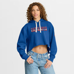 NFL New England Patriots Women's Oversized Hometown Heritage Cropped Hoodie