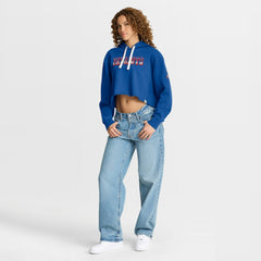 NFL New England Patriots Women's Oversized Hometown Heritage Cropped Hoodie
