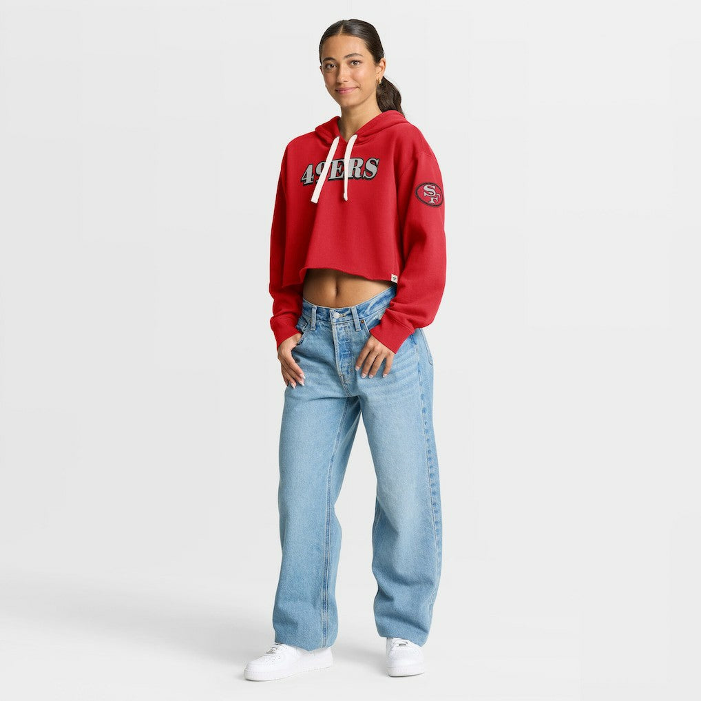 NFL San Francisco 49ers Women's Oversized Hometown Heritage Cropped Hoodie