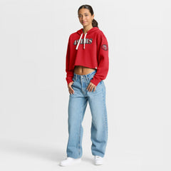 NFL San Francisco 49ers Women's Oversized Hometown Heritage Cropped Hoodie
