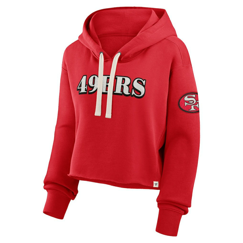 NFL San Francisco 49ers Women's Oversized Hometown Heritage Cropped Hoodie