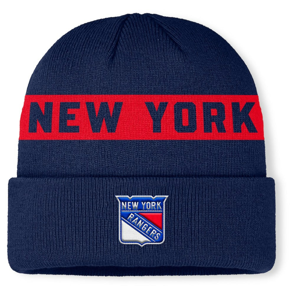 New York Rangers Fanatics Authentic Pro Rink Cuffed Knit Hat