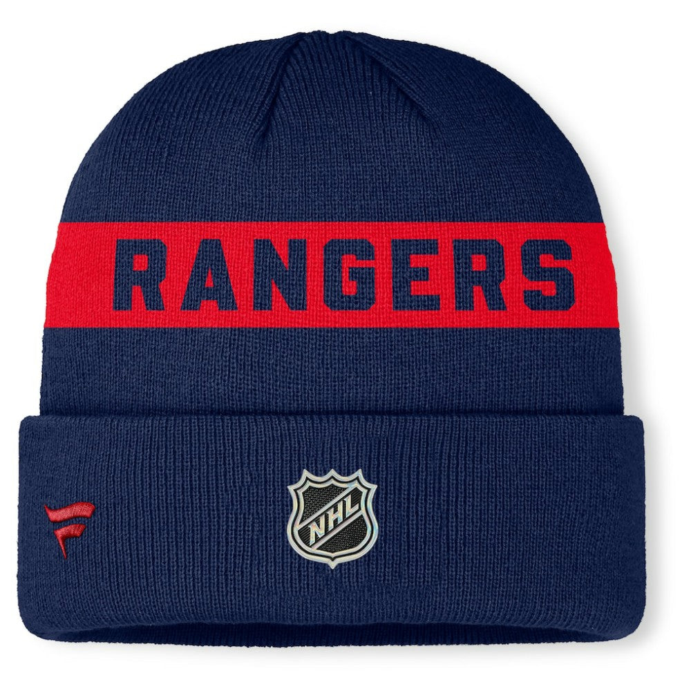 New York Rangers Fanatics Authentic Pro Rink Cuffed Knit Hat