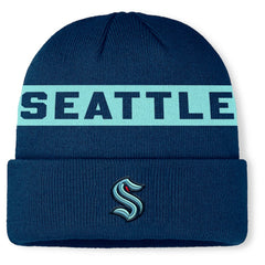 Seattle Kraken Fanatics Authentic Pro Rink Cuffed Knit Hat