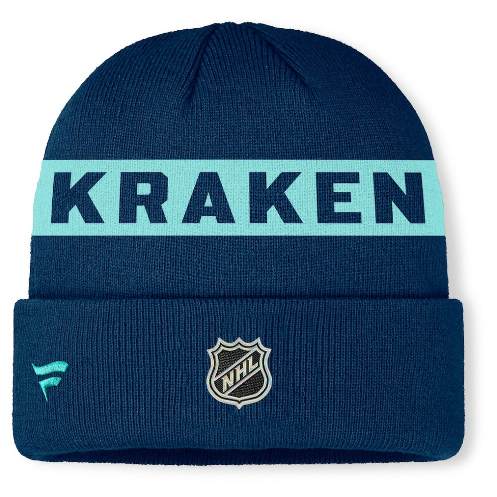 Seattle Kraken Fanatics Authentic Pro Rink Cuffed Knit Hat