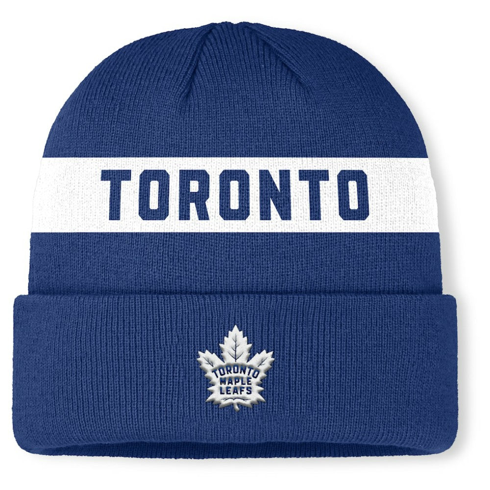 Toronto Maple Leafs Fanatics Authentic Pro Rink Cuffed Knit Hat