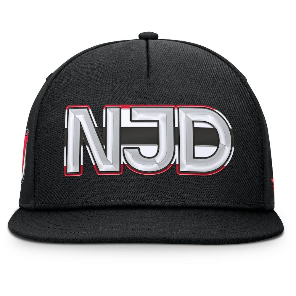 New Jersey Devils Fanatics Authentic Pro Rink Team Code Snapback Hat