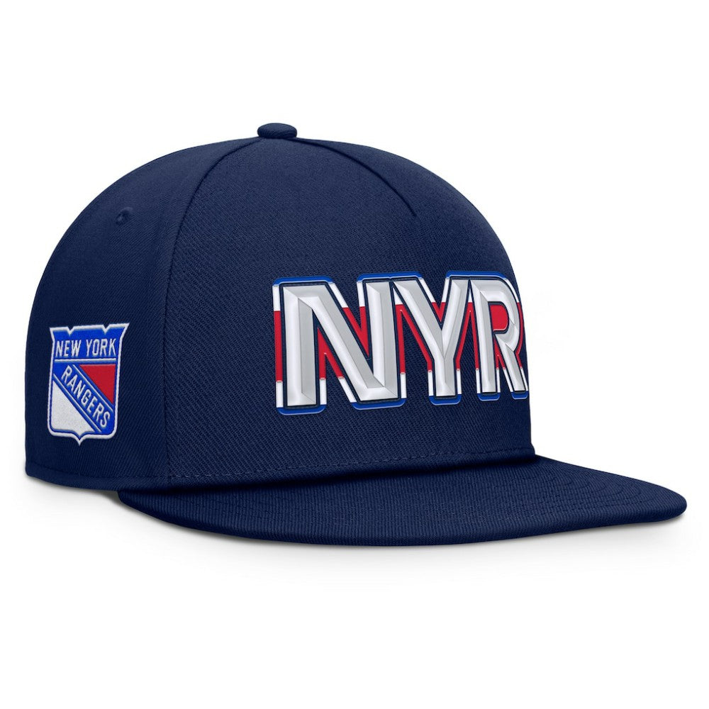 New York Rangers Fanatics Authentic Pro Rink Team Code Snapback Hat