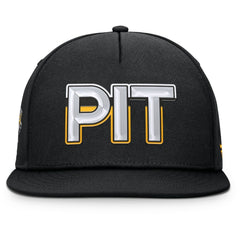 Pittsburgh Penguins Fanatics Authentic Pro Rink Team Code Snapback Hat