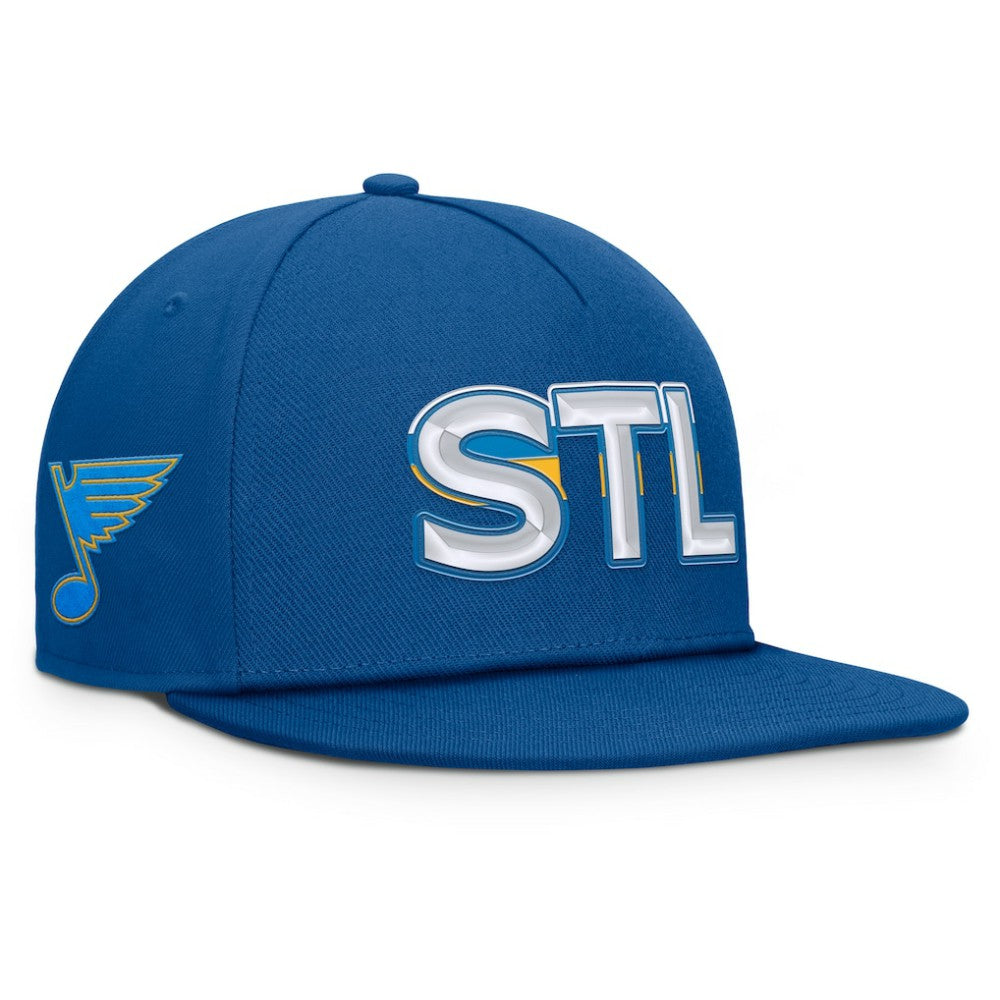 St. Louis Blues Fanatics Authentic Pro Rink Team Code Snapback Hat