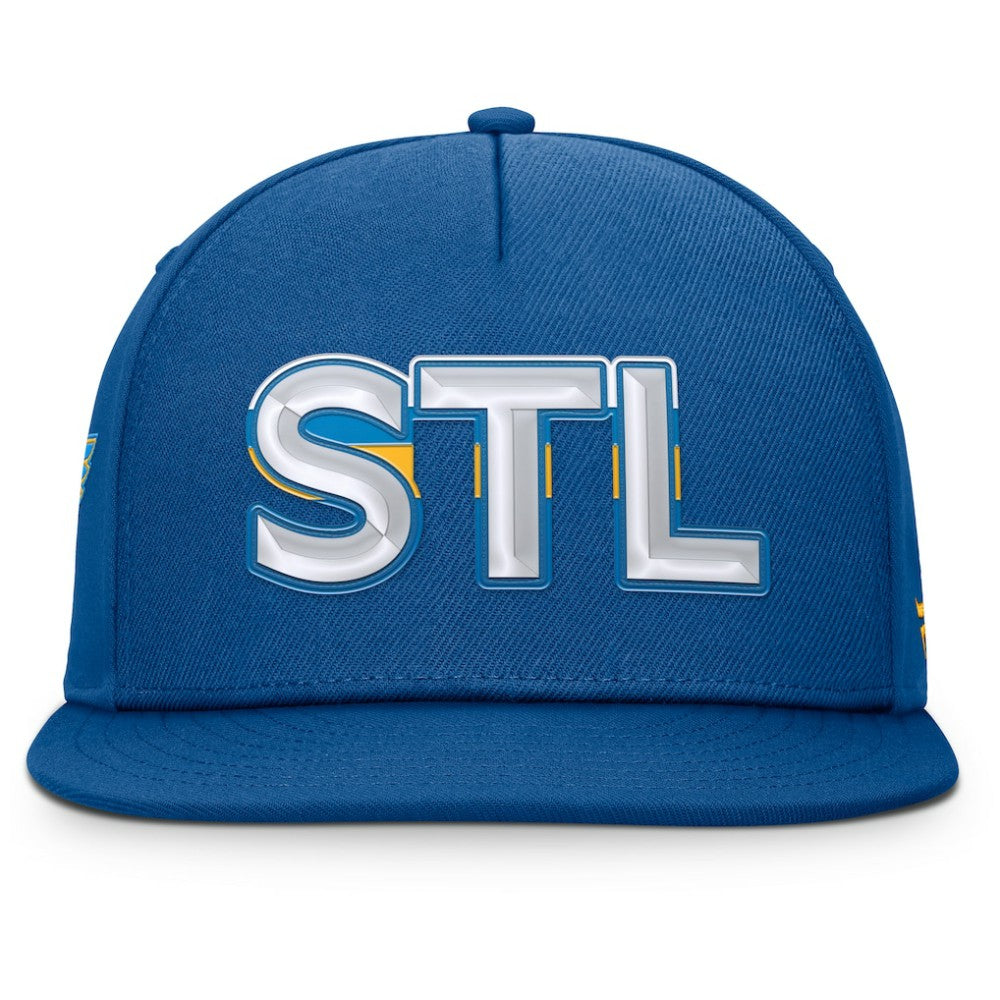 St. Louis Blues Fanatics Authentic Pro Rink Team Code Snapback Hat