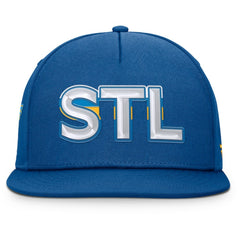 St. Louis Blues Fanatics Authentic Pro Rink Team Code Snapback Hat