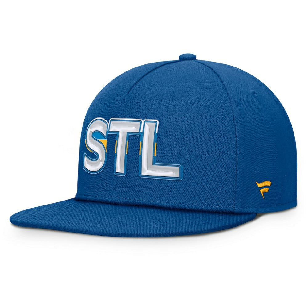 St. Louis Blues Fanatics Authentic Pro Rink Team Code Snapback Hat