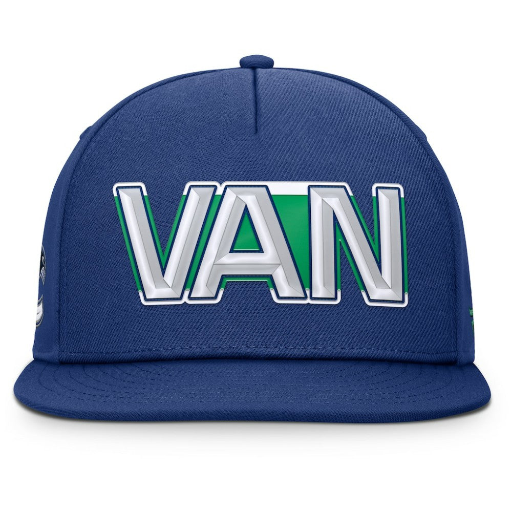 Vancouver Canucks Fanatics Authentic Pro Rink Team Code Snapback Hat