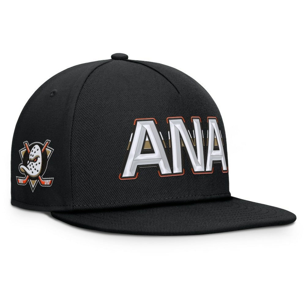Anaheim Ducks Fanatics Authentic Pro Rink Team Code Snapback Hat