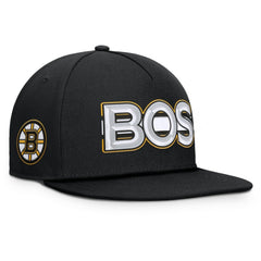 Boston Bruins Fanatics Authentic Pro Rink Team Code Snapback Hat