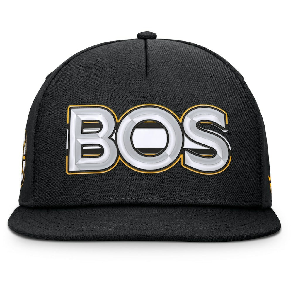 Boston Bruins Fanatics Authentic Pro Rink Team Code Snapback Hat