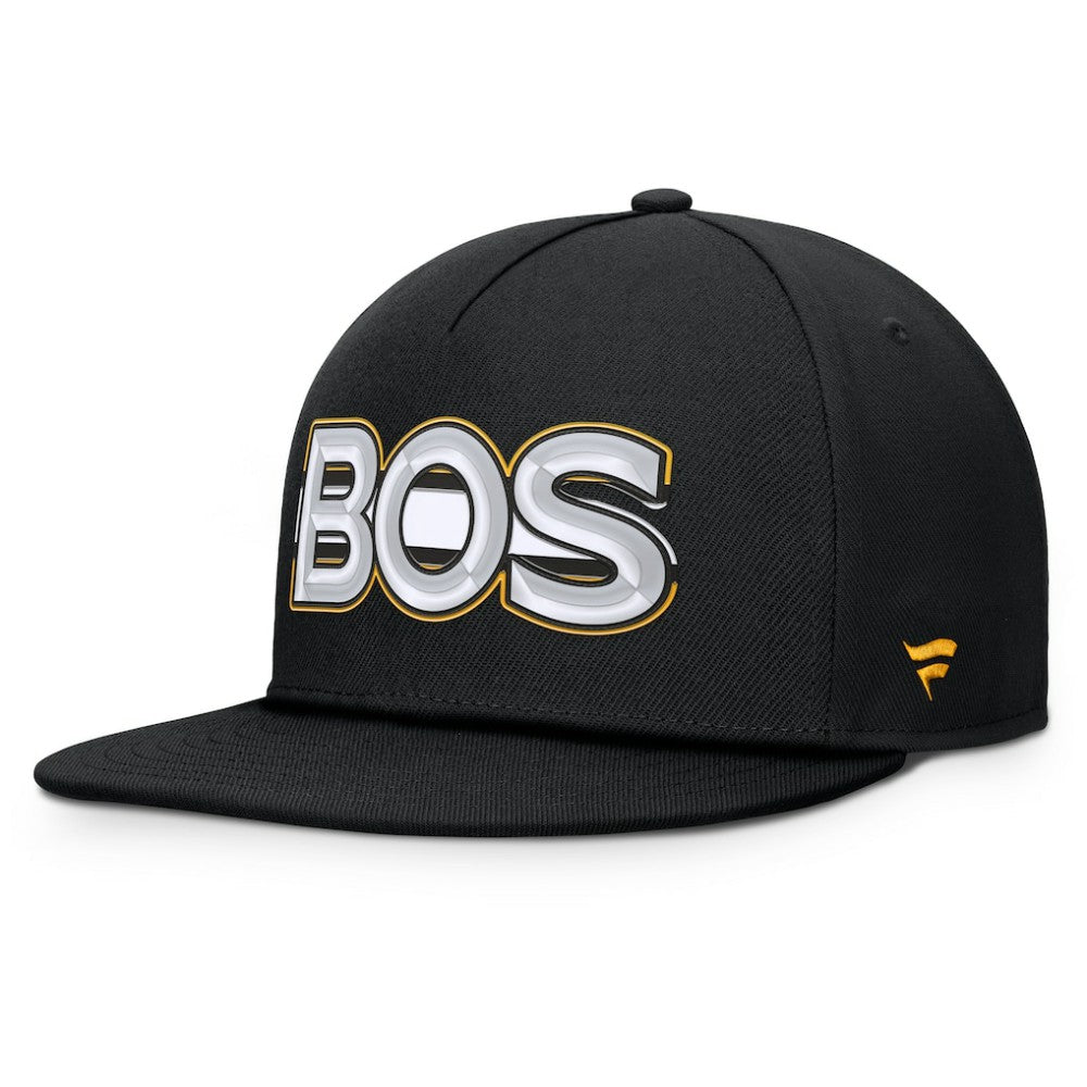 Boston Bruins Fanatics Authentic Pro Rink Team Code Snapback Hat