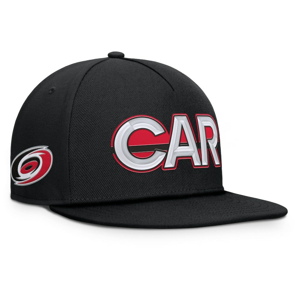 Carolina Hurricanes Fanatics Authentic Pro Rink Team Code Snapback Hat