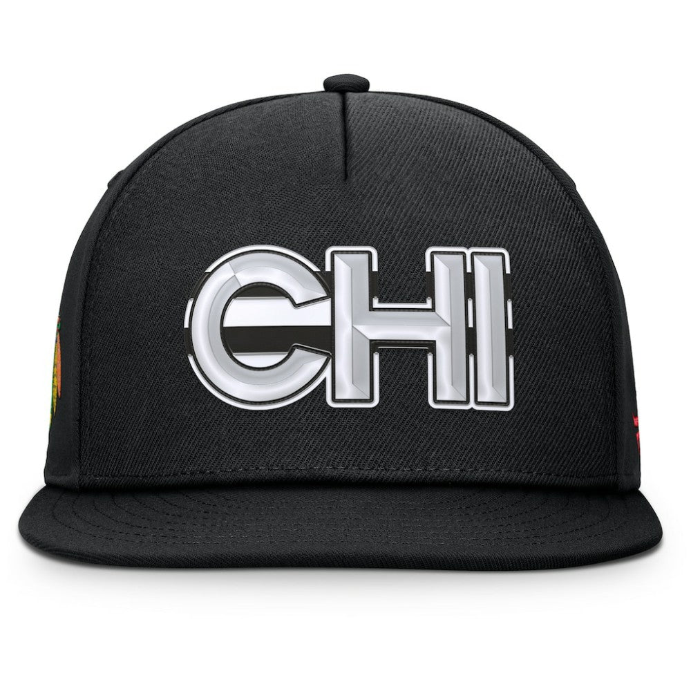 Chicago Blackhawks Fanatics Authentic Pro Rink Team Code Snapback Hat