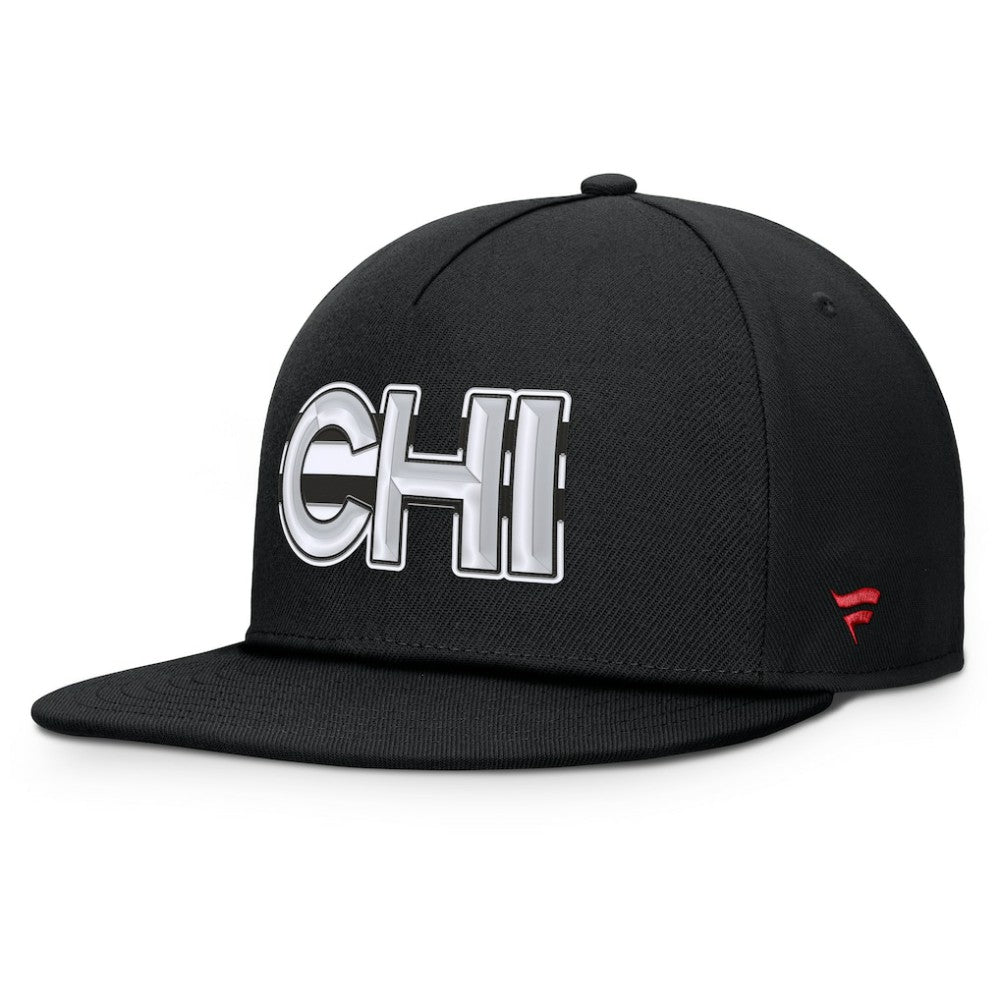 Chicago Blackhawks Fanatics Authentic Pro Rink Team Code Snapback Hat