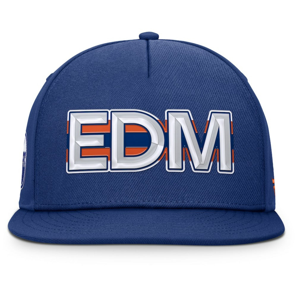 Edmonton Oilers Fanatics Authentic Pro Rink Team Code Snapback Hat