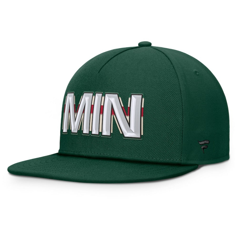 Minnesota Wild Fanatics Authentic Pro Rink Team Code Snapback Hat