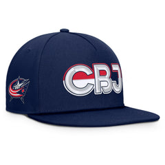 Columbus Blue Jackets Fanatics Authentic Pro Rink Team Code Snapback Hat