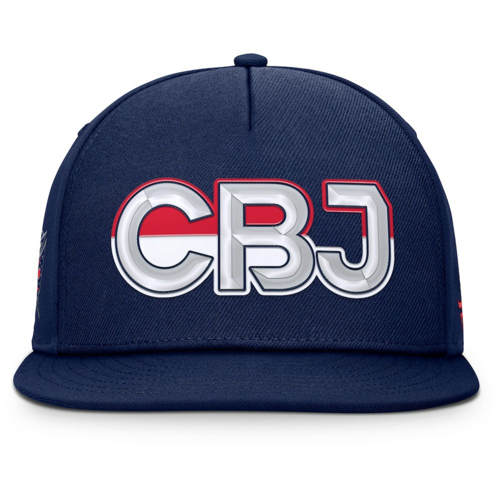 Columbus Blue Jackets Fanatics Authentic Pro Rink Team Code Snapback Hat