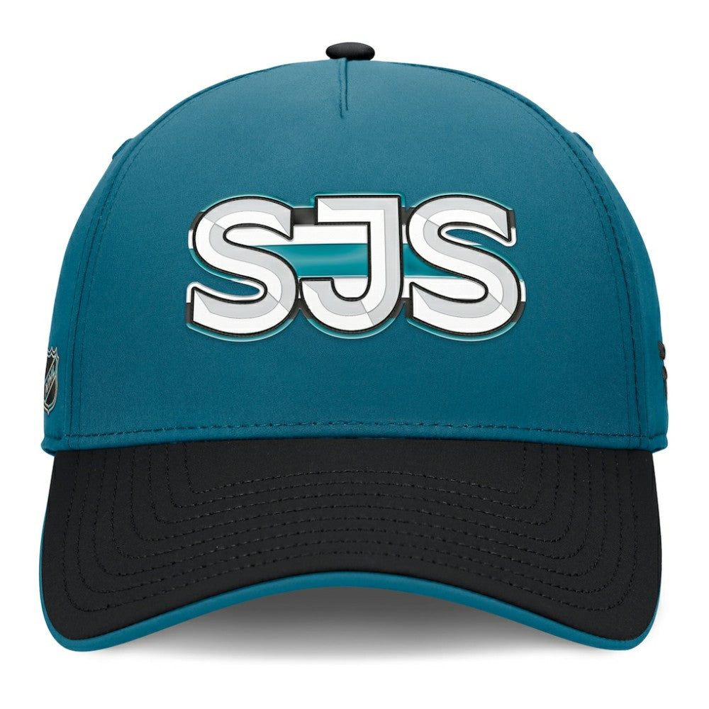 San Jose Sharks Fanatics Authentic Pro Rink Team Code Flex Hat