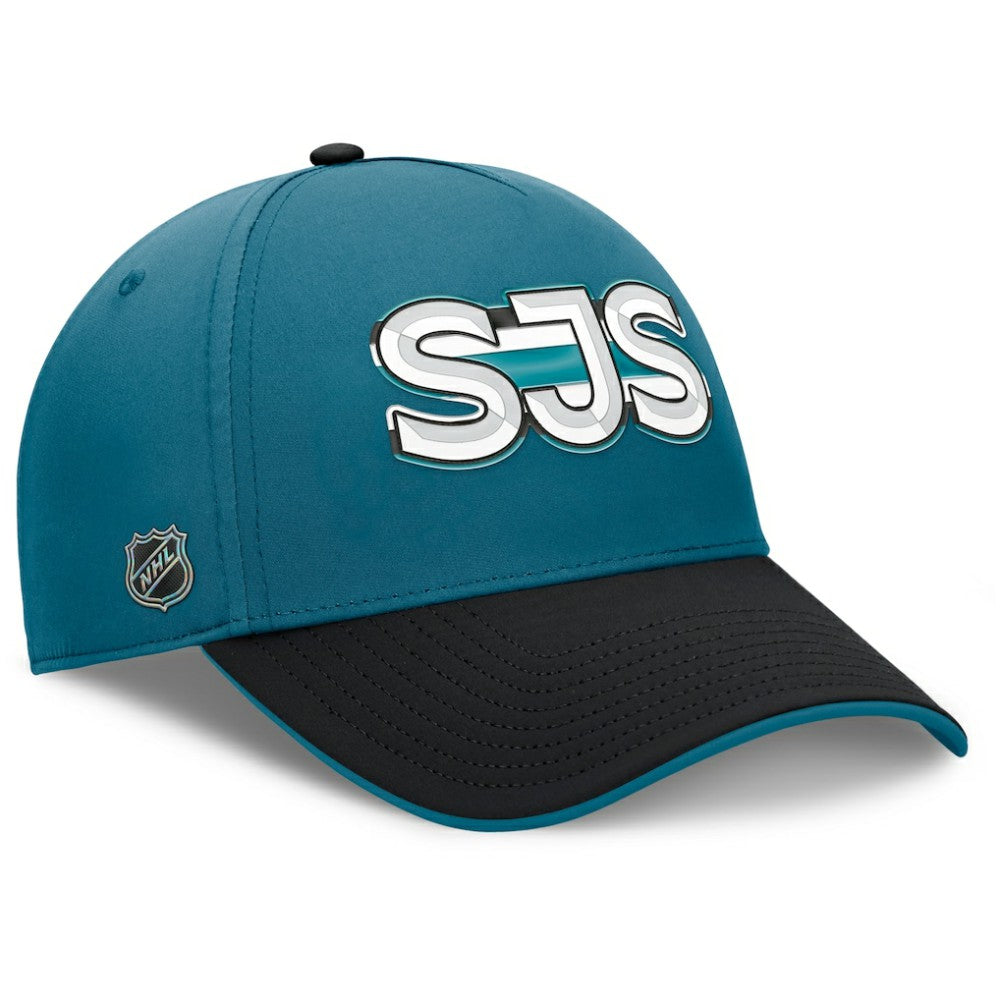 San Jose Sharks Fanatics Authentic Pro Rink Team Code Flex Hat