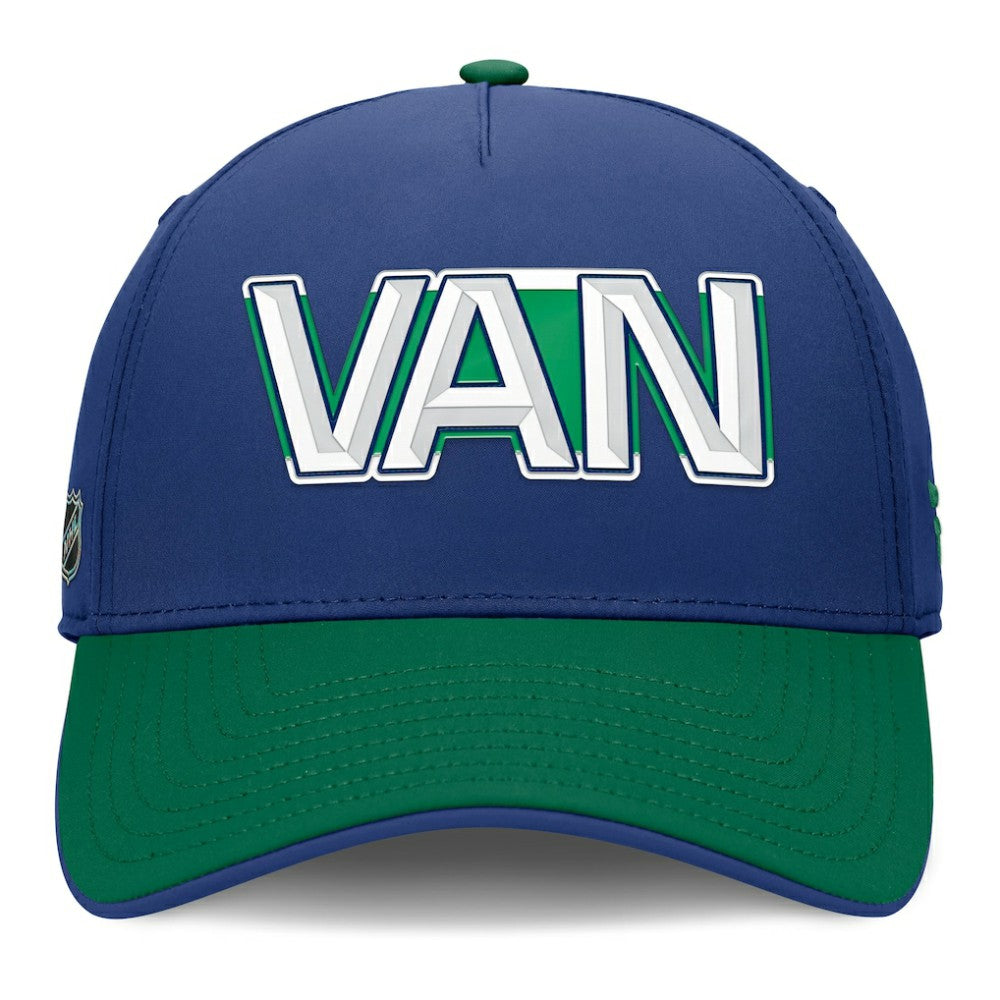 Vancouver Canucks Fanatics Authentic Pro Rink Team Code Flex Hat