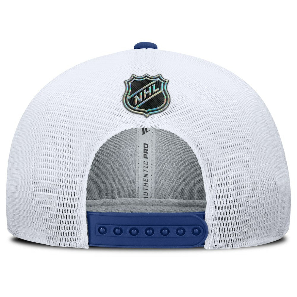 Toronto Maple Leafs Fanatics Authentic Pro Rink Lockup Adjustable Trucker Hat