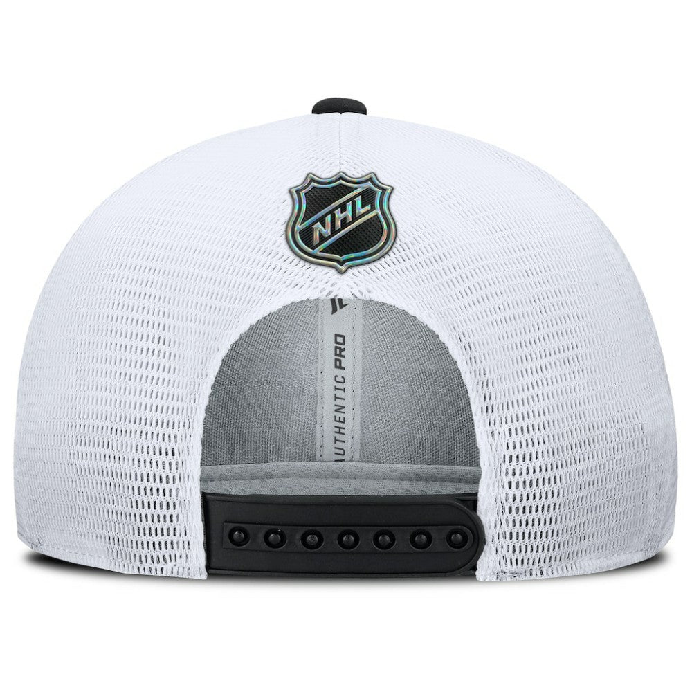 Chicago Blackhawks Fanatics Authentic Pro Rink Lockup Adjustable Trucker Hat