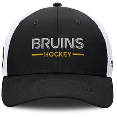 Boston Bruins Fanatics Authentic Pro Rink Lockup Adjustable Trucker Hat